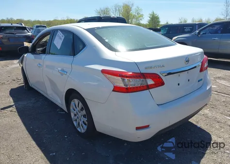 2014 Nissan Sentra Fe+ S/Fe+ Sv/S/Sl/Sr/Sv z USA, uszkodzony, nr VIN 3N1AB7AP1EL633137